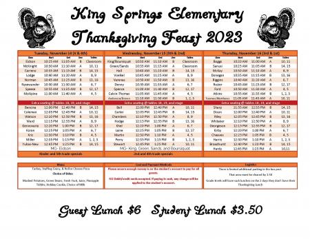 Thanksgiving 2023 Lunches